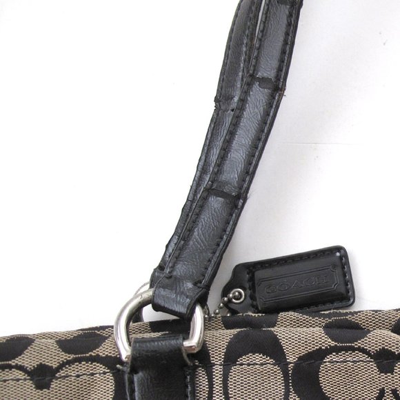 Bag Coach Black and Gray Shoulder monogram pre owned luxury 💖 - Picture 12 of 13